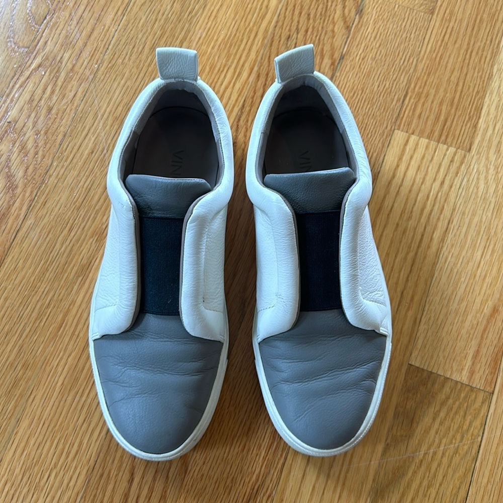 Vince leather slip on sneakers